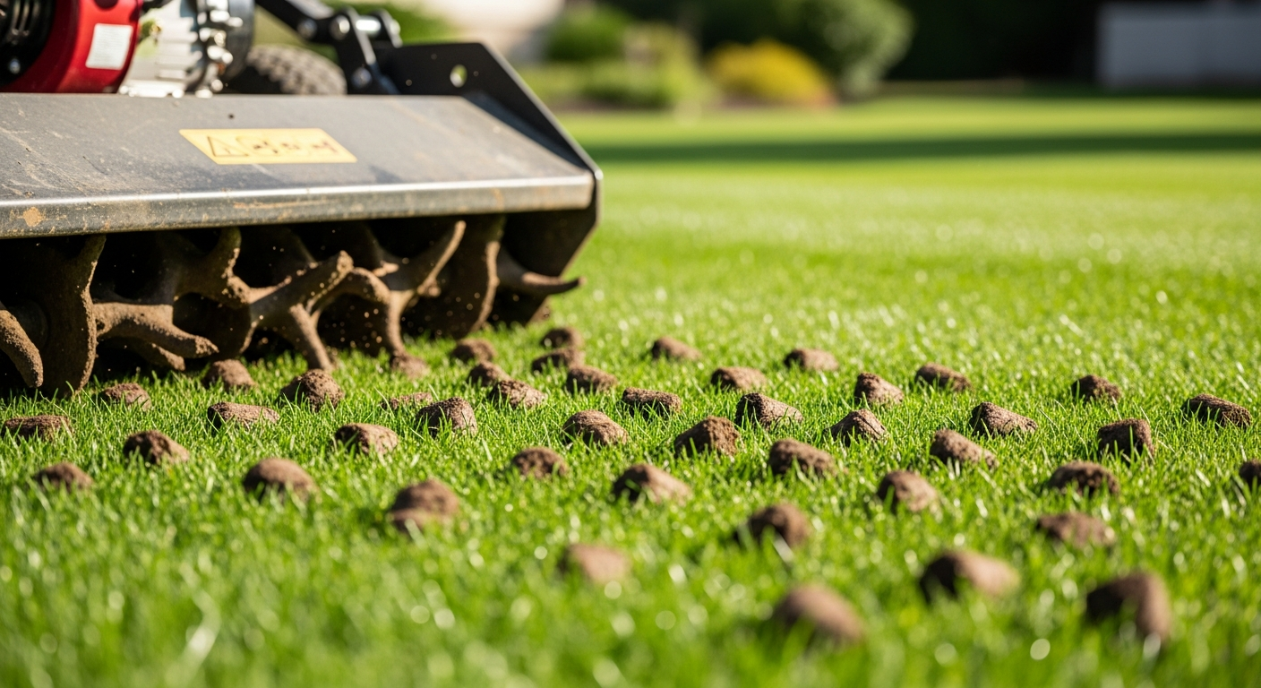 Professional lawn aeration services